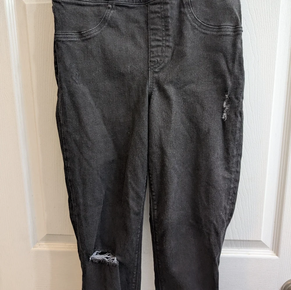 Spanx‎ Women's Black Distressed Skinny Jeans Jeggings  L37xW30 - Size M